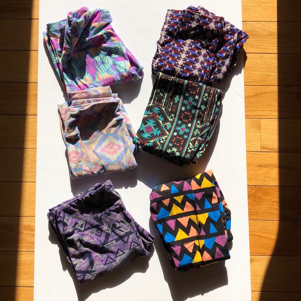 Lularoe tween leggings, 6 pairs